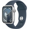 Silver Aluminum Case צבע רצועה Storm Blue Sport Band גודל רצועה M/L